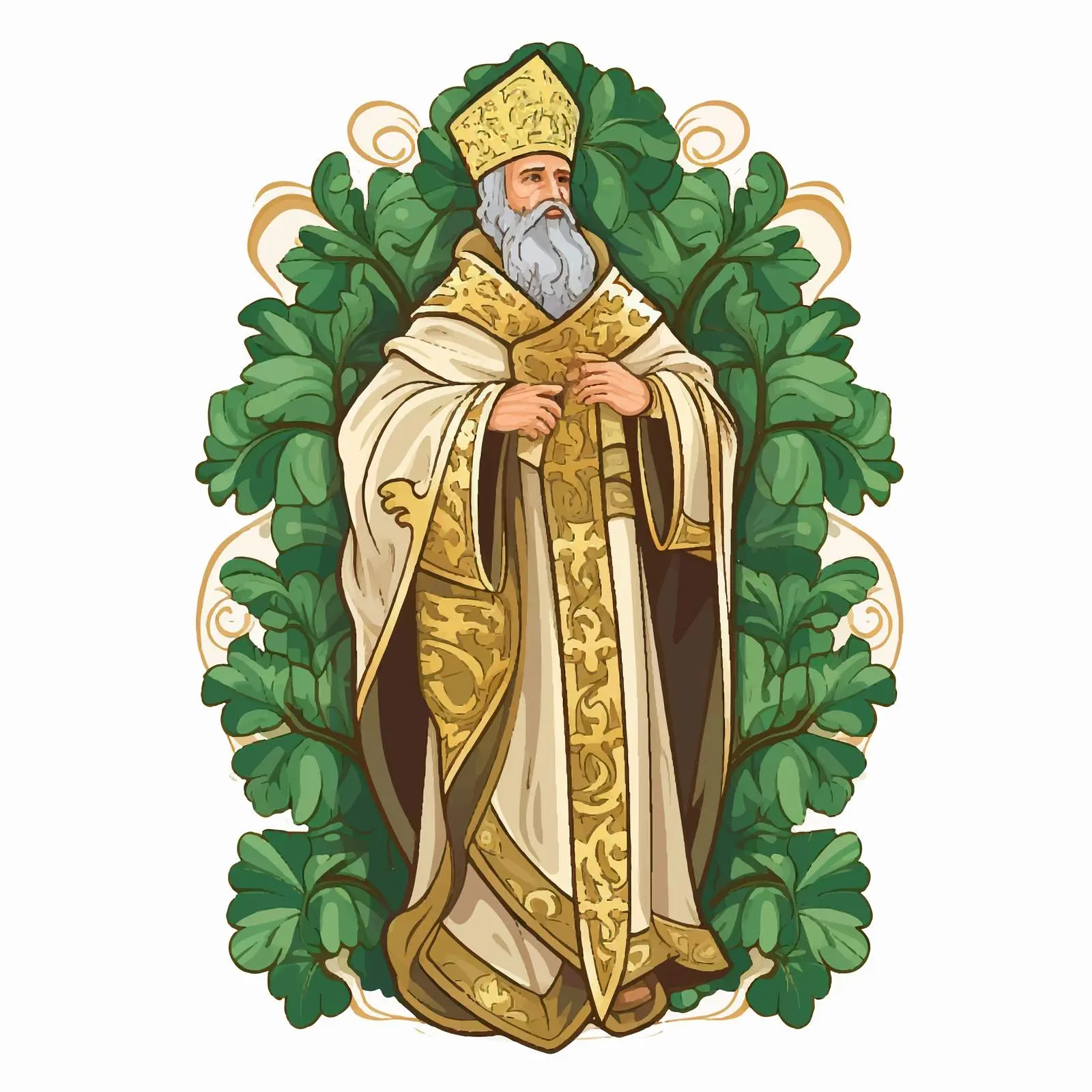 Byzantine Illustration of Basil of Caesarea – free church image from Dotvec