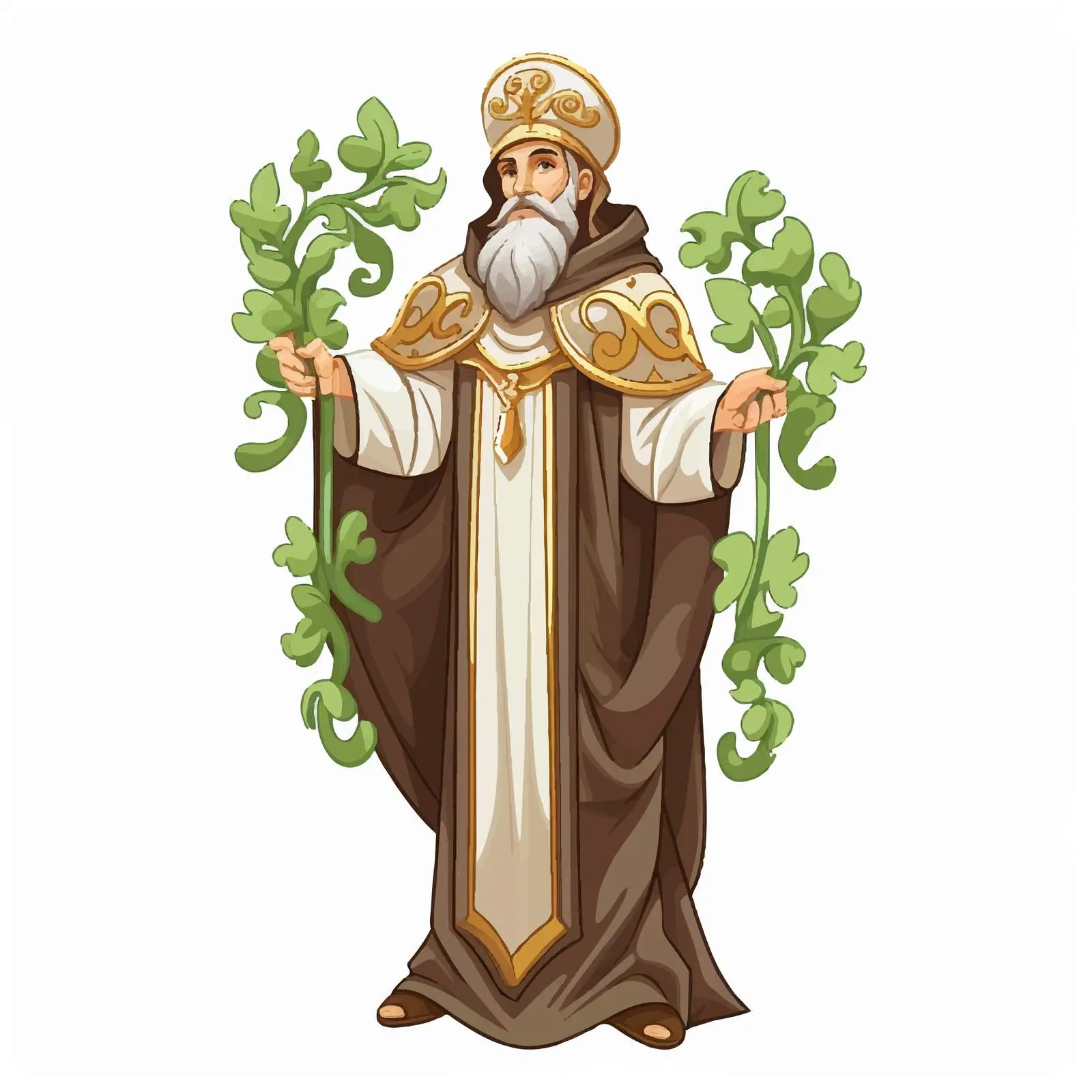 Basil of Caesarea Byzantine Style Illustration – free sacred art image from Dotvec