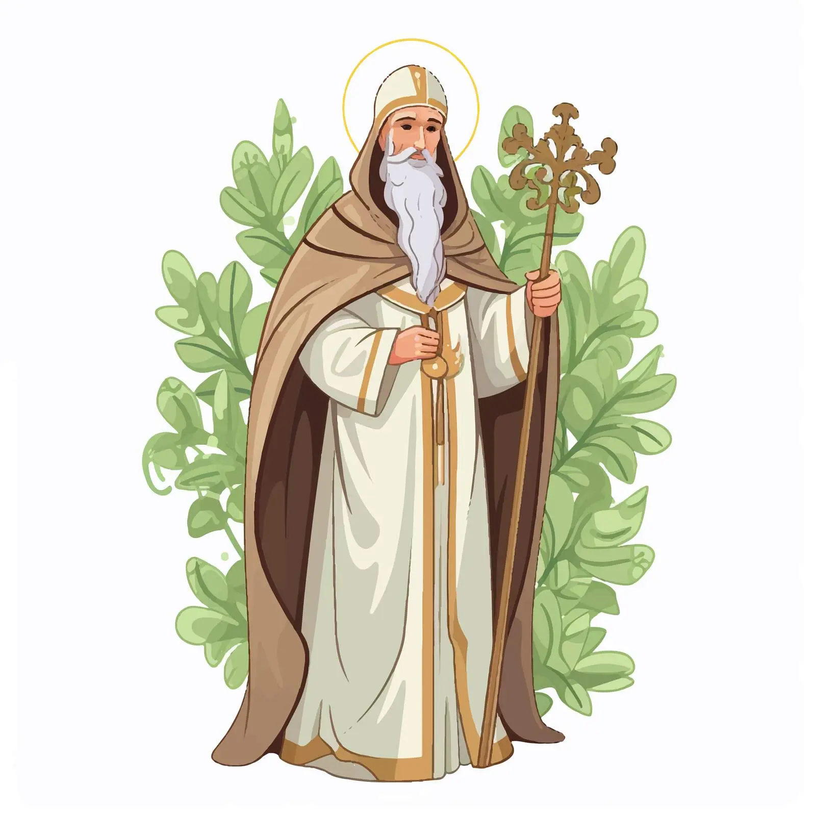 Basil of Ostrog Byzantine Christian Illustration — free download from Dotvec