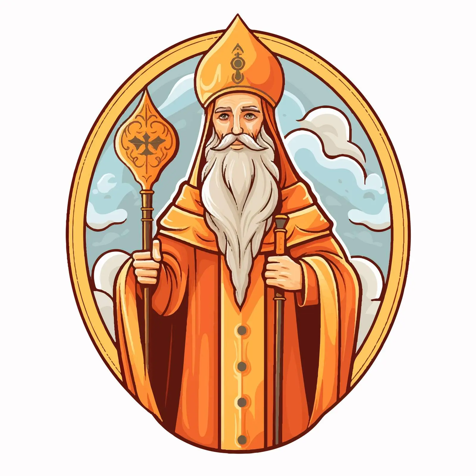 Basil of Ostrog Byzantine Religious Illustration — free download from Dotvec
