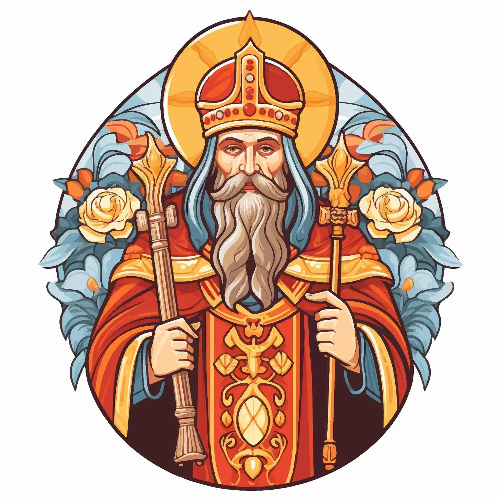 Basil of Ostrog Religious Illustration — free download from Dotvec