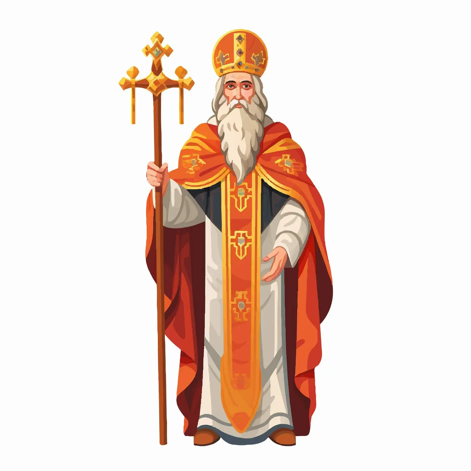 Basil of Ostrog Byzantine Religious Illustration — free download from Dotvec