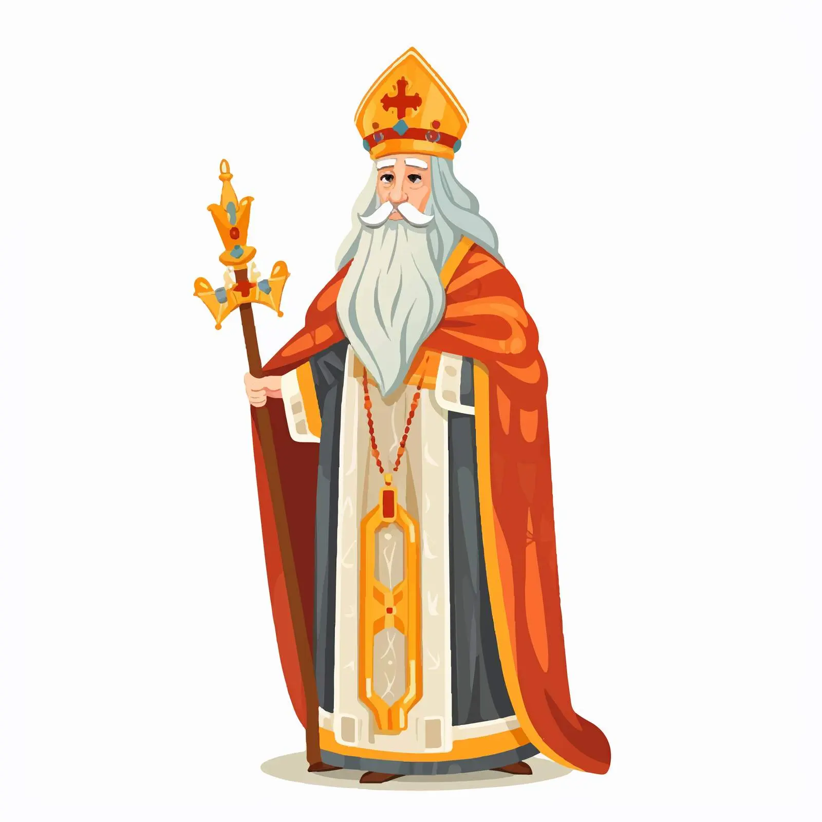 Basil of Ostrog Illustration by Stojan Jovanović – free religious vector image from Dotvec