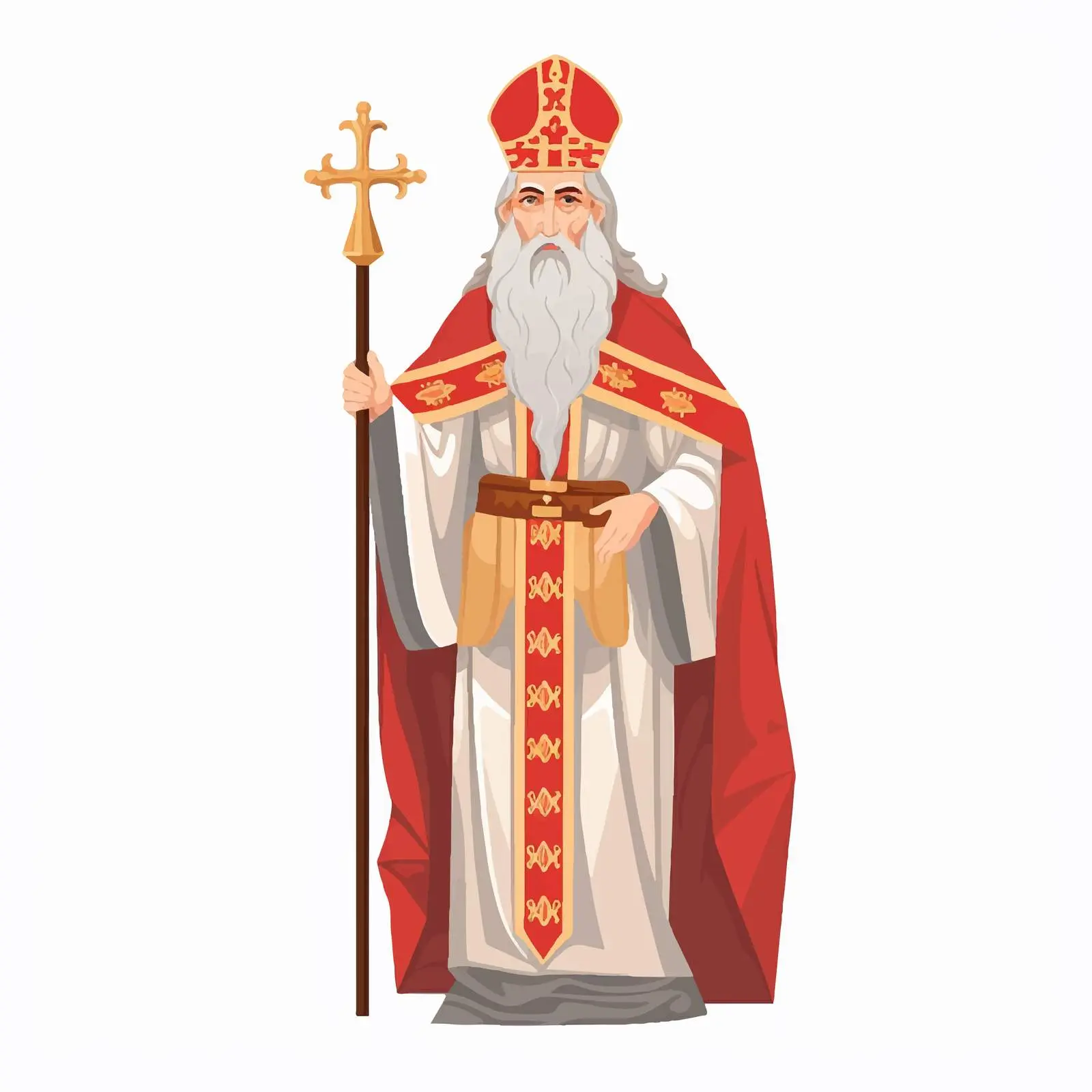 Basil of Ostrog Illustration by Stojan Jovanović – free iconography image from Dotvec