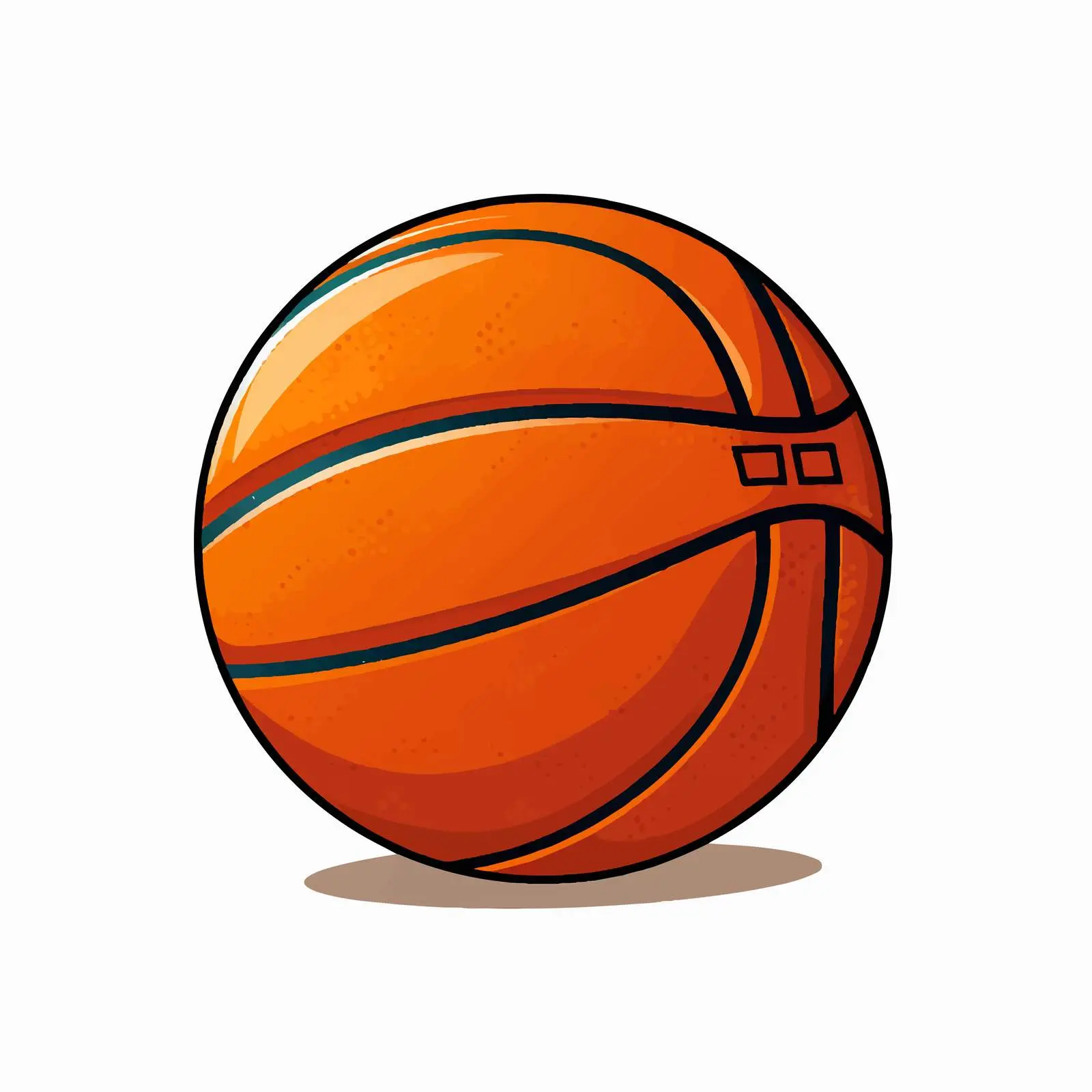Basketball Vector Illustration on White Background – free recreational image from Dotvec