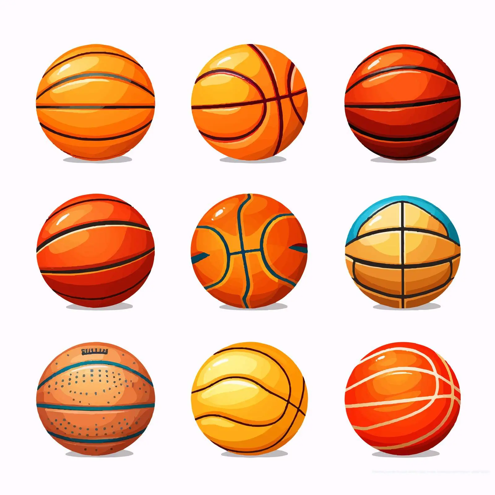 Basketball Vector Illustration on White Background – free sport equipment image from Dotvec