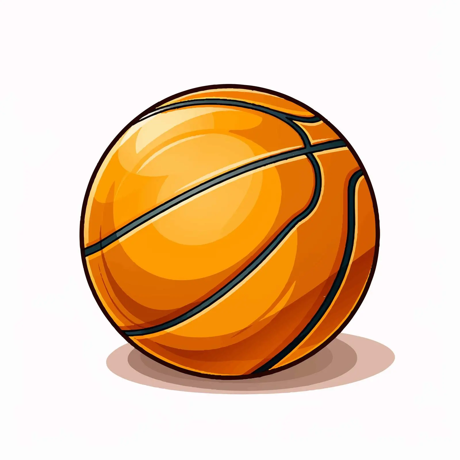 Basketball Vector Illustration on White Background – free fitness vector image from Dotvec