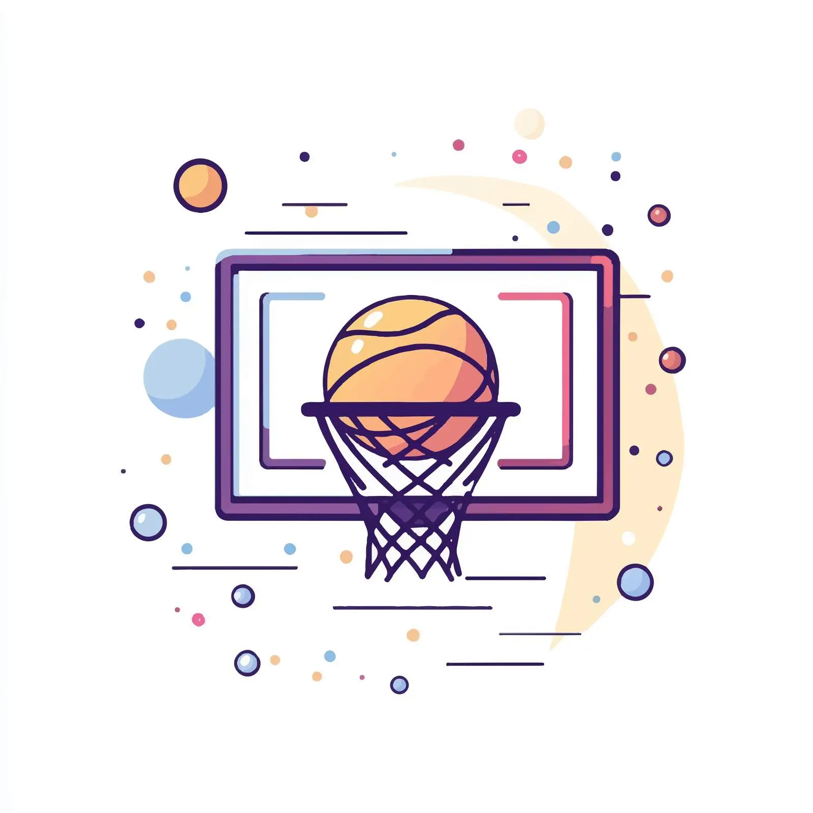 Basketball Sport Isolated Vector Icon — free download from Dotvec