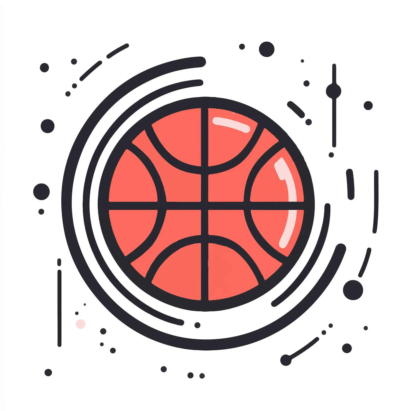 Basketball Sport Icon Vector Illustration — free download from Dotvec