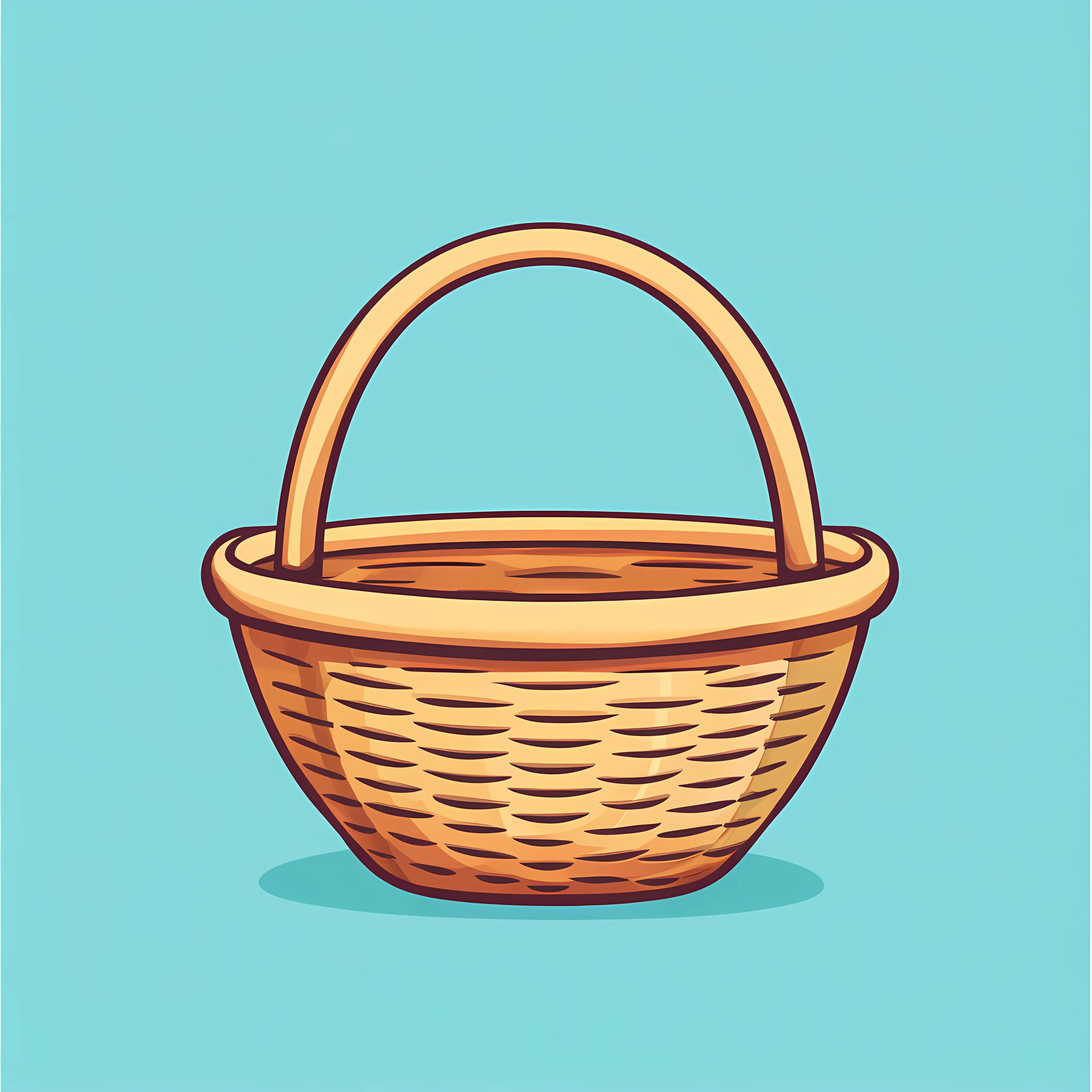Flat Vector Basket Illustration for Creative Projects — free download from Dotvec