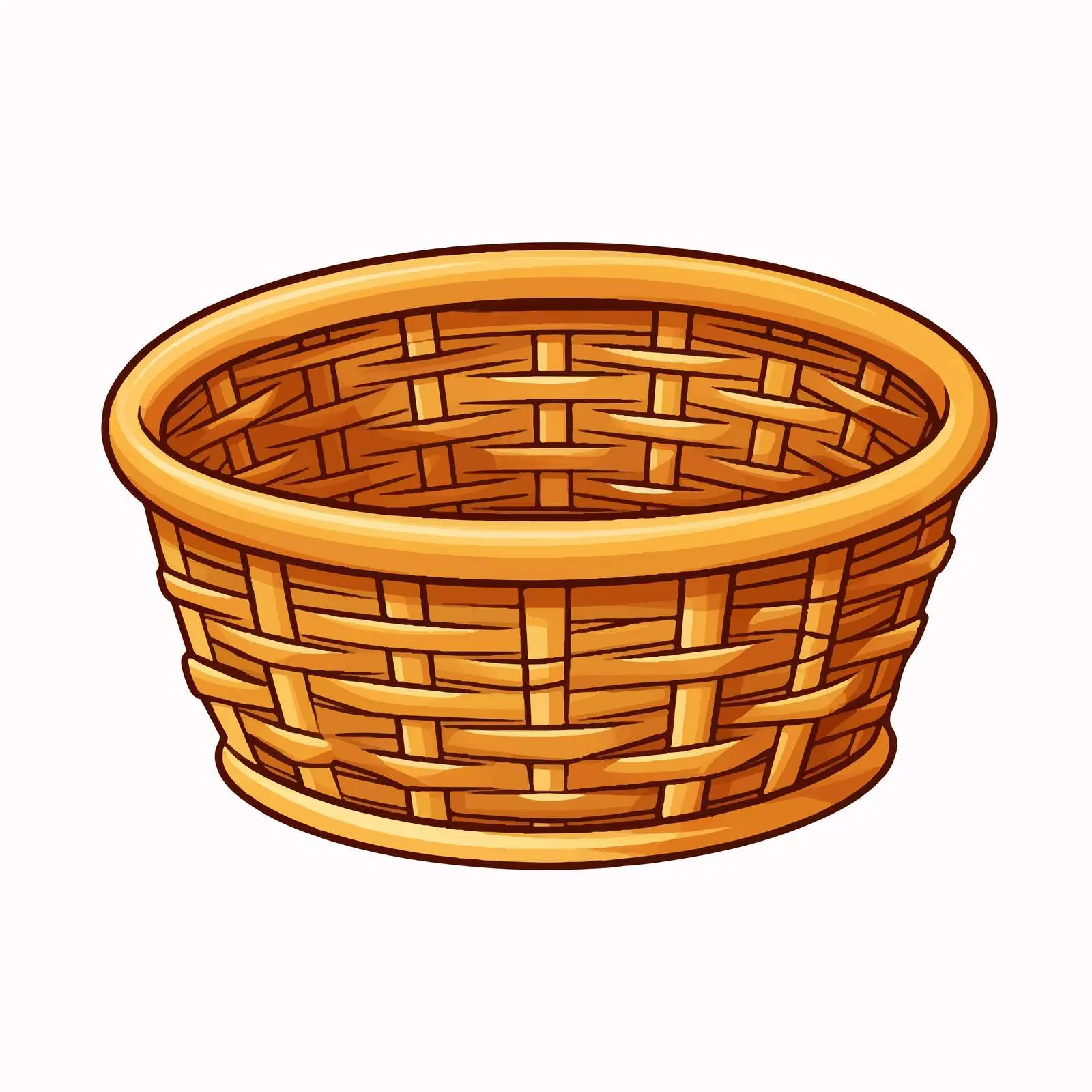 Basket Line Vector Illustration on White Background – free industry design image from Dotvec