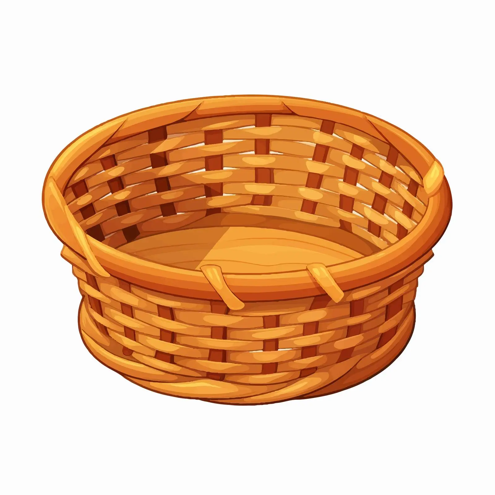 Basket Vector Illustration on White Background — free download from Dotvec