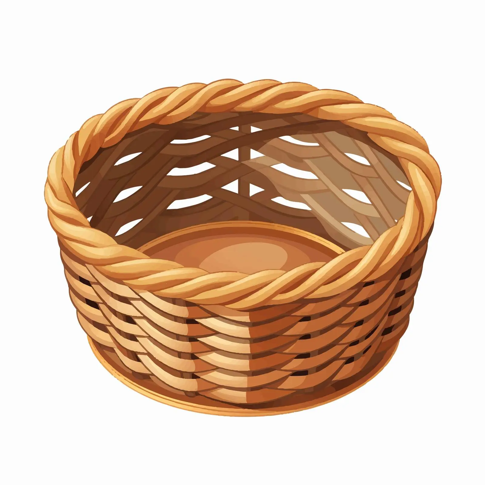 Basket Vector Illustration on White Background — free download from Dotvec
