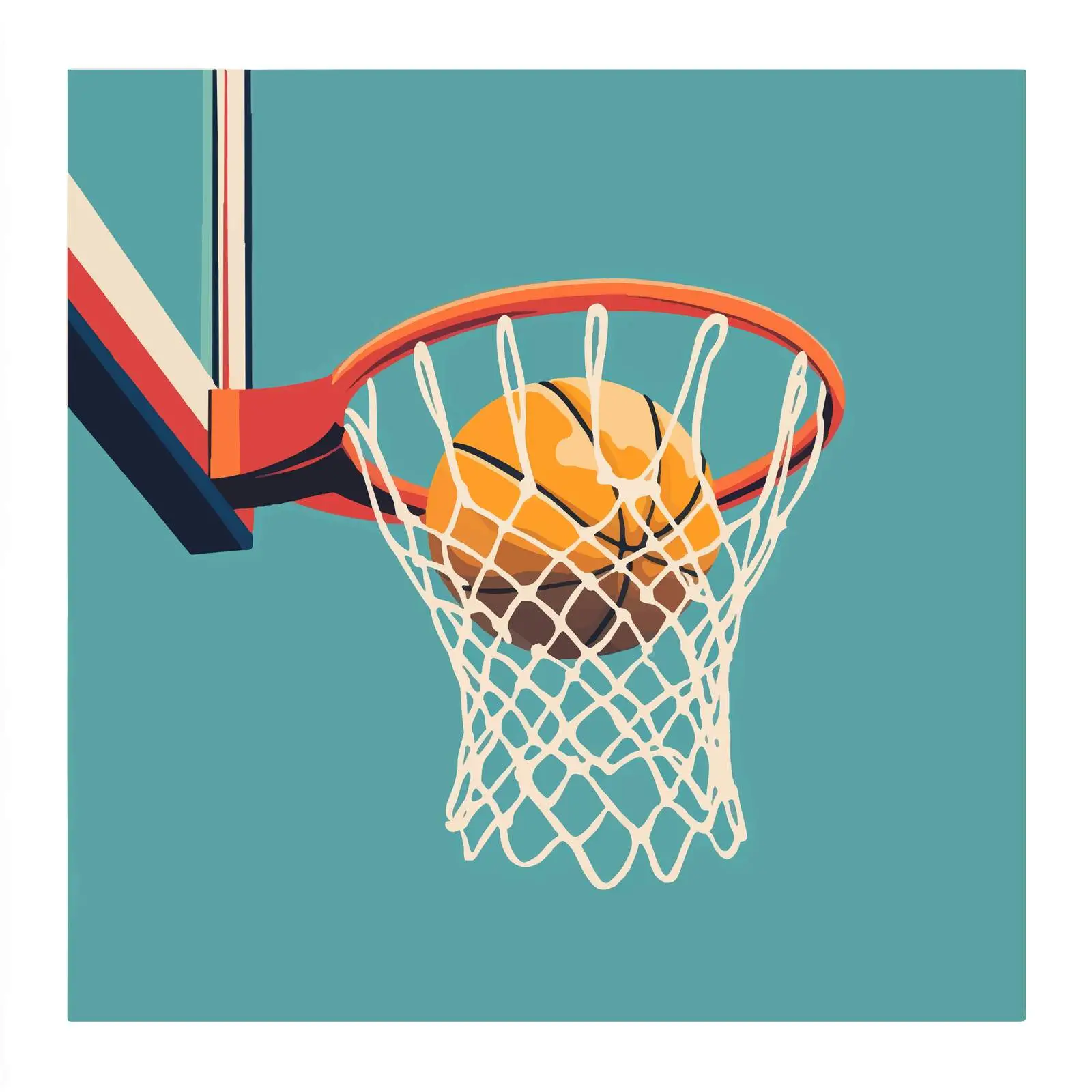 Basketball Balloon with Net Illustration — free download from Dotvec