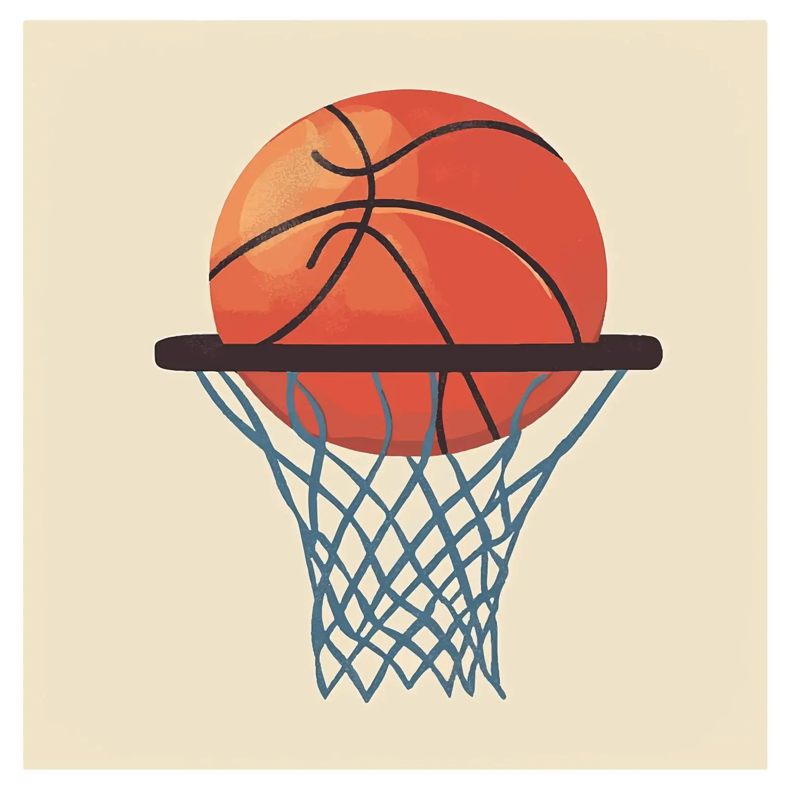 Flat Vector Basketball Balloon Illustration – free basketball game image from Dotvec