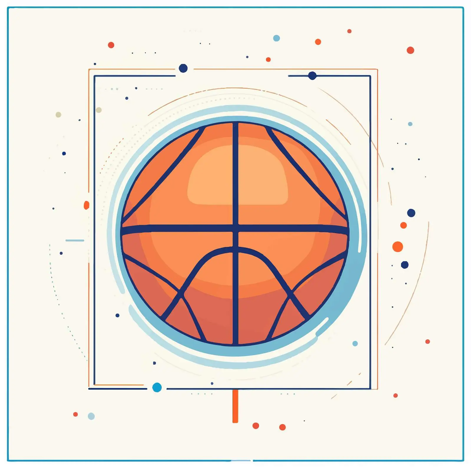 Flat Basketball Vector Illustration Design — free download from Dotvec