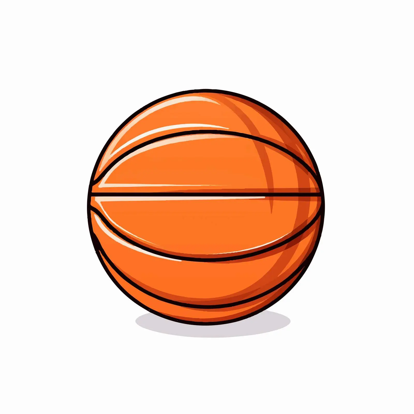 Basketball Line Vector Illustration on White Background — free download from Dotvec