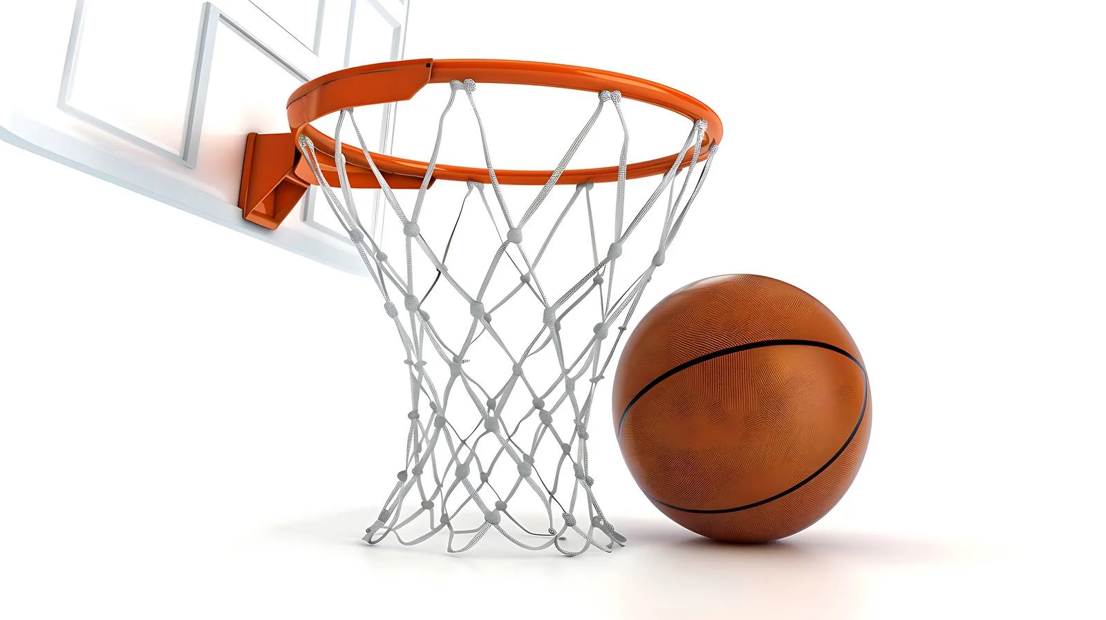 Basketball hoop with net against white background — free download from Dotvec