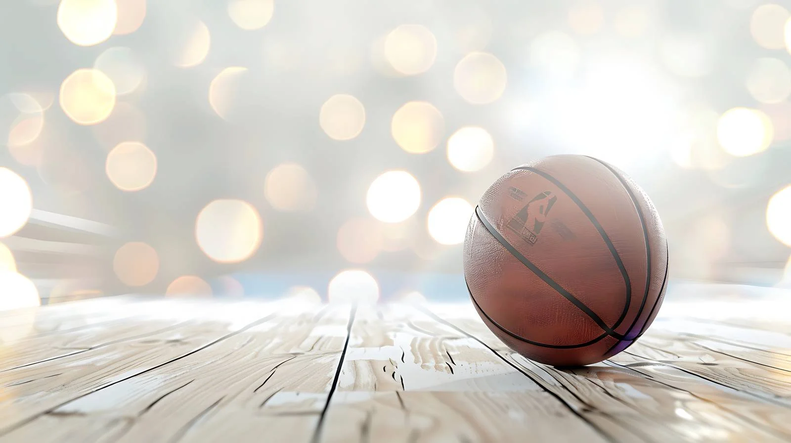 Vibrant Basketball Court Illuminated by Bright Lights — free download from Dotvec