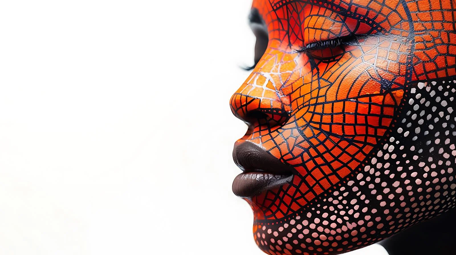 Athletic face paint design, isolated on white — free download from Dotvec