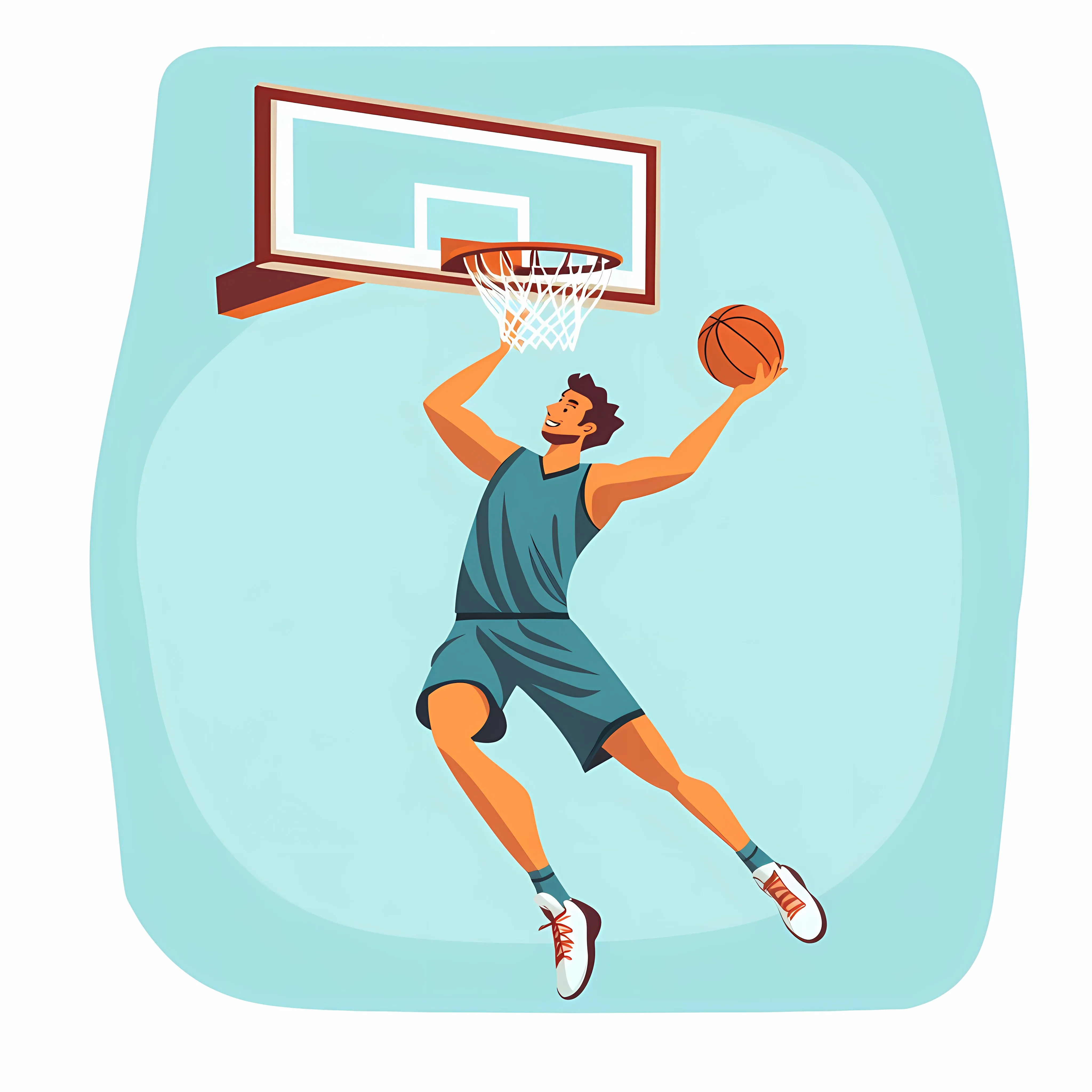 Cartoon Basketball Player Flat Vector Illustration — free download from Dotvec