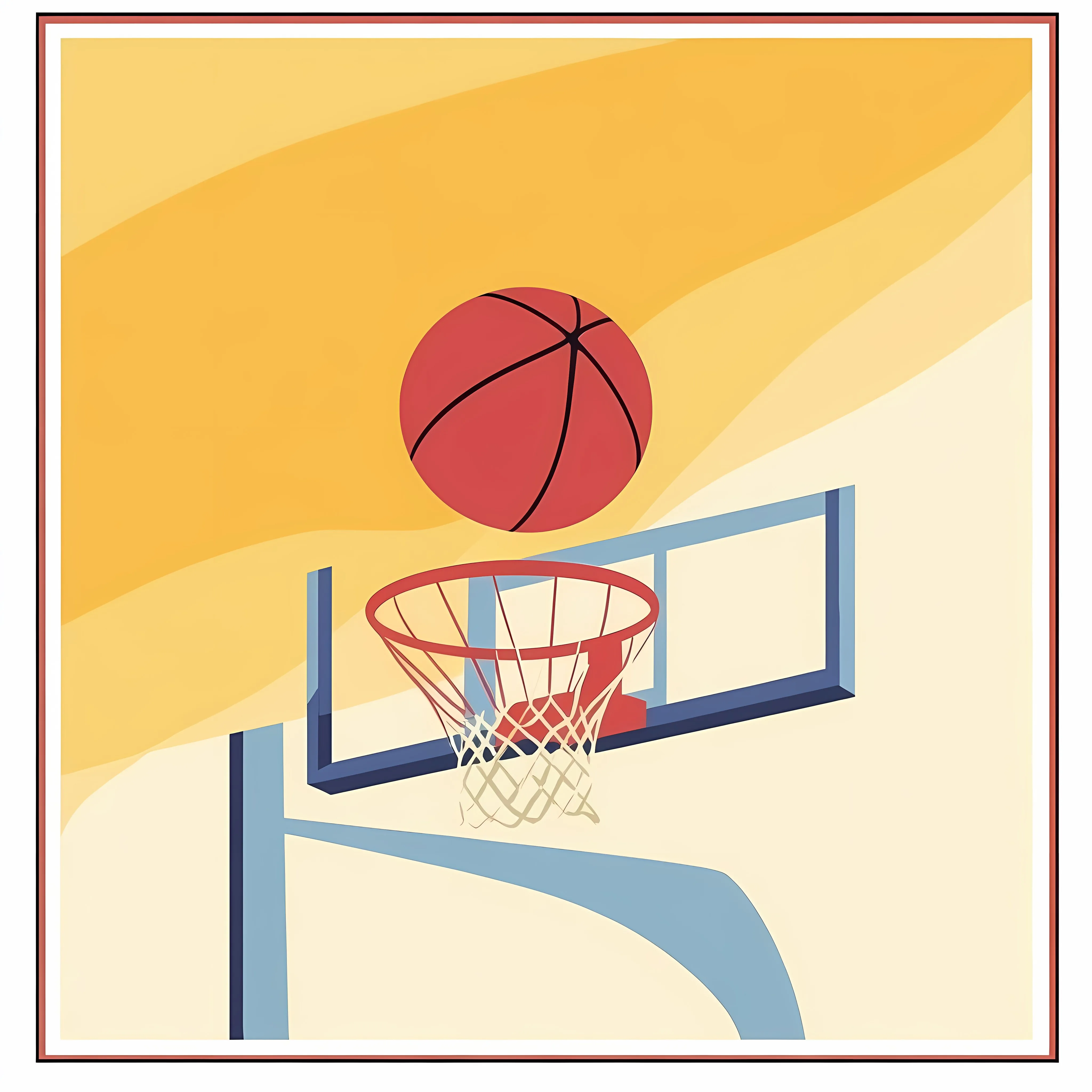 Basketball Poster Flat Vector Illustration – free youth basketball image from Dotvec