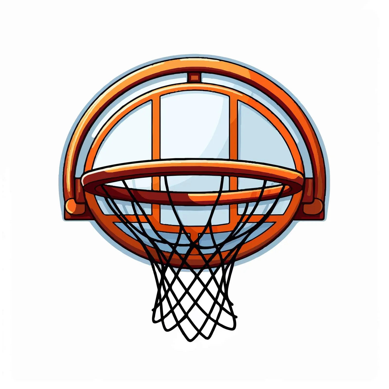 Isolated Basketball Ring Vector Illustration on White Background – free sport equipment image from Dotvec