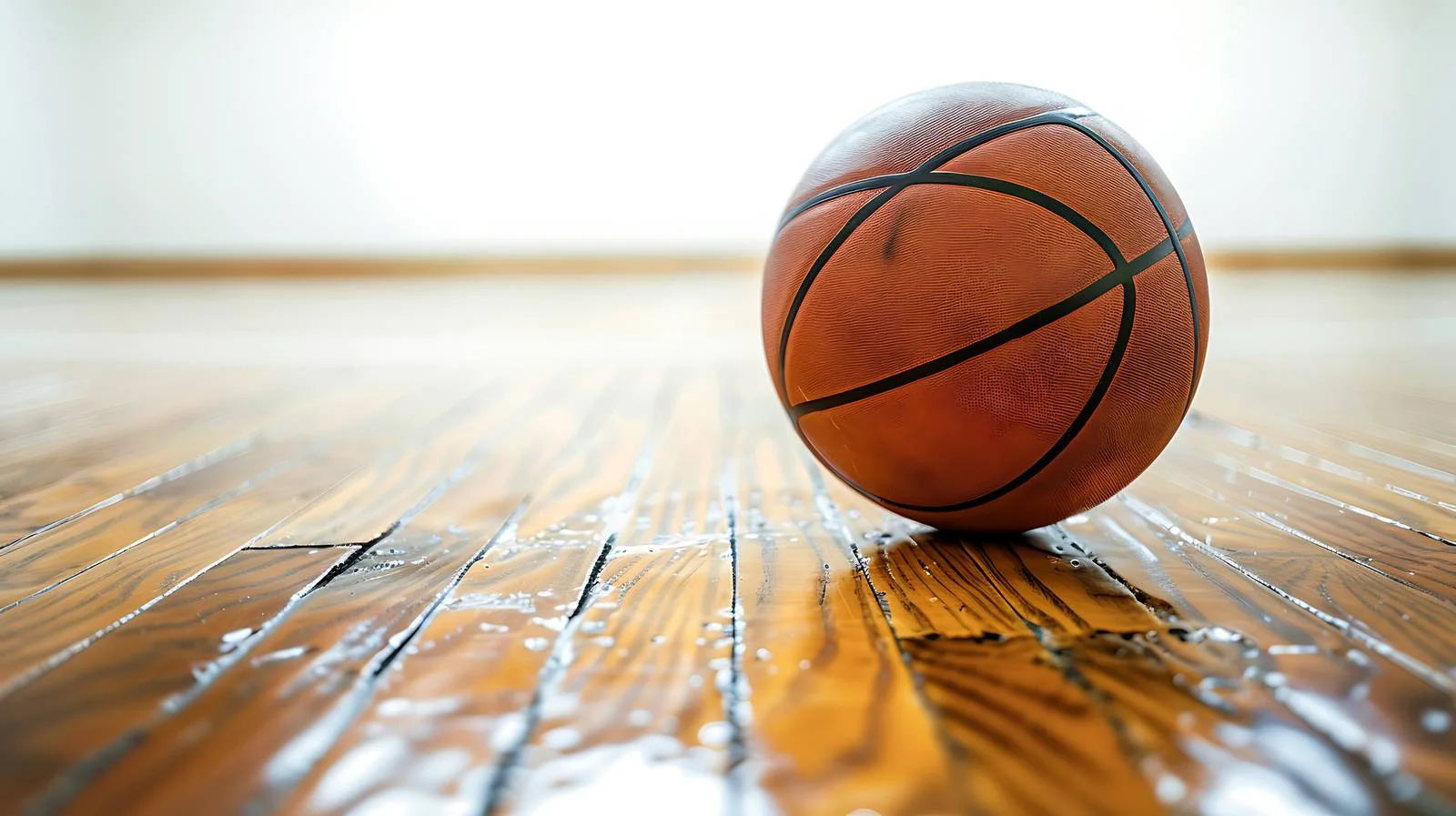 Close-Up Basketball Shot on Gym Court — free download from Dotvec
