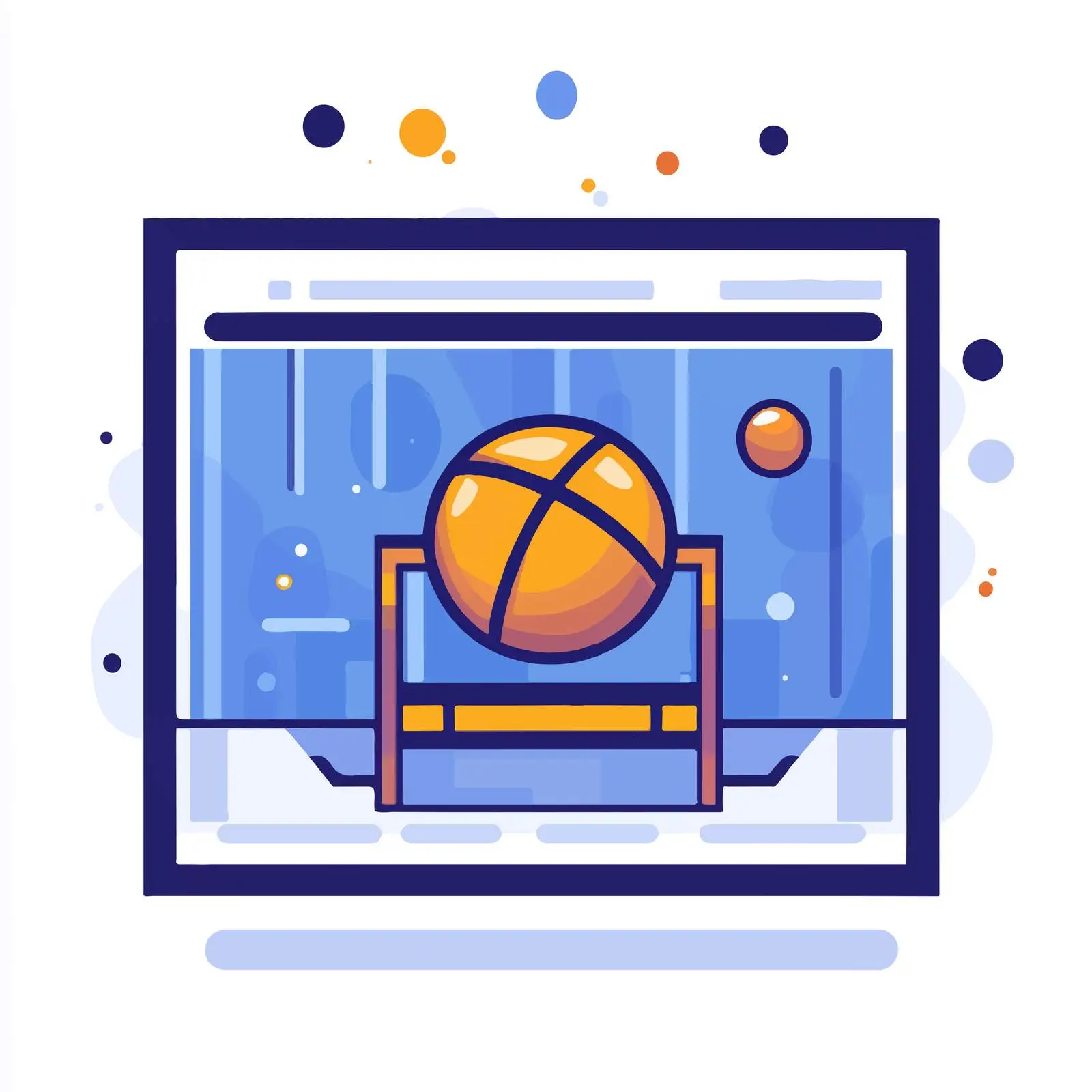Flat Basketball Icon Illustration — free download from Dotvec