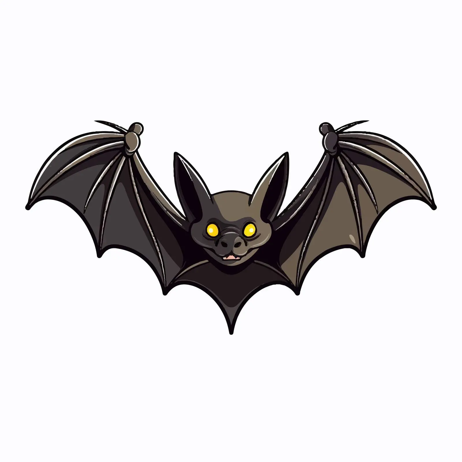 Bat Line Vector Illustration on White Background — free download from Dotvec
