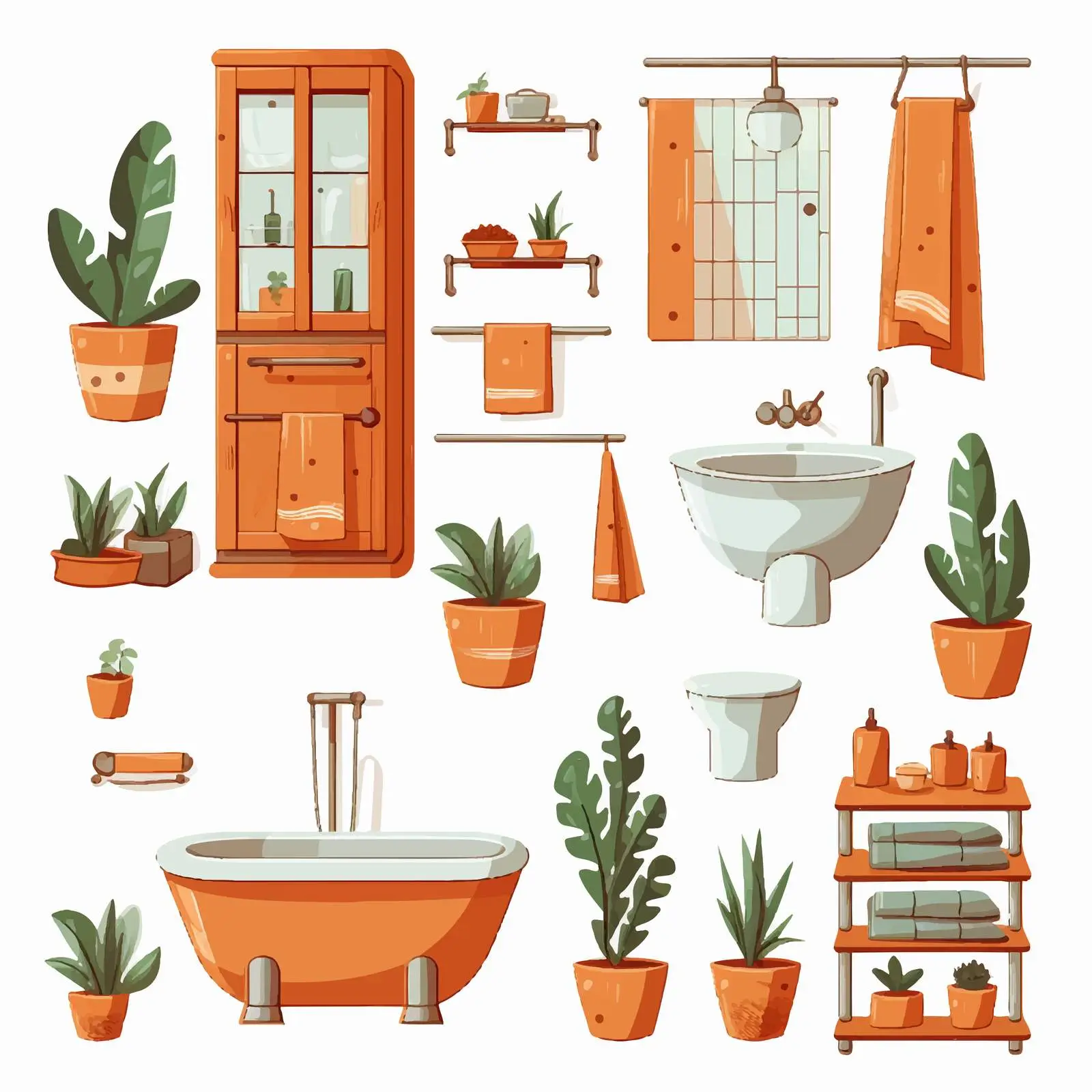 Stylish Bathroom Furniture Set for Interior Design – free urban chic image from Dotvec