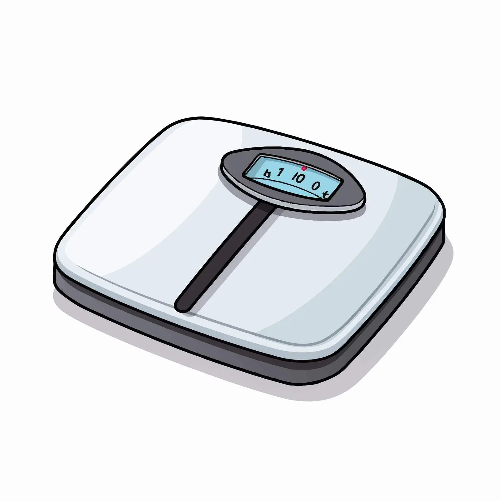 Bathroom Scales Line Vector Illustration – free bathroom decor image from Dotvec