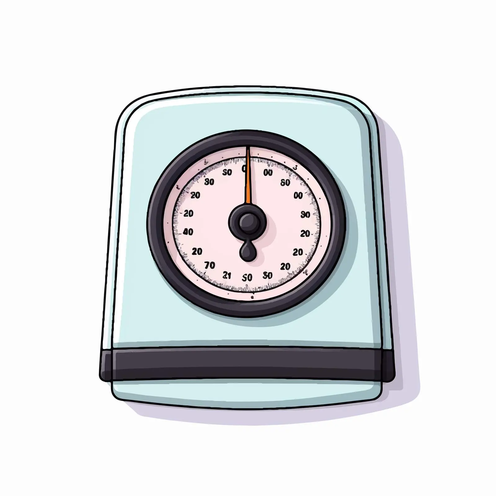 Line Vector Illustration of Bathroom Scales – free fitness vector image from Dotvec