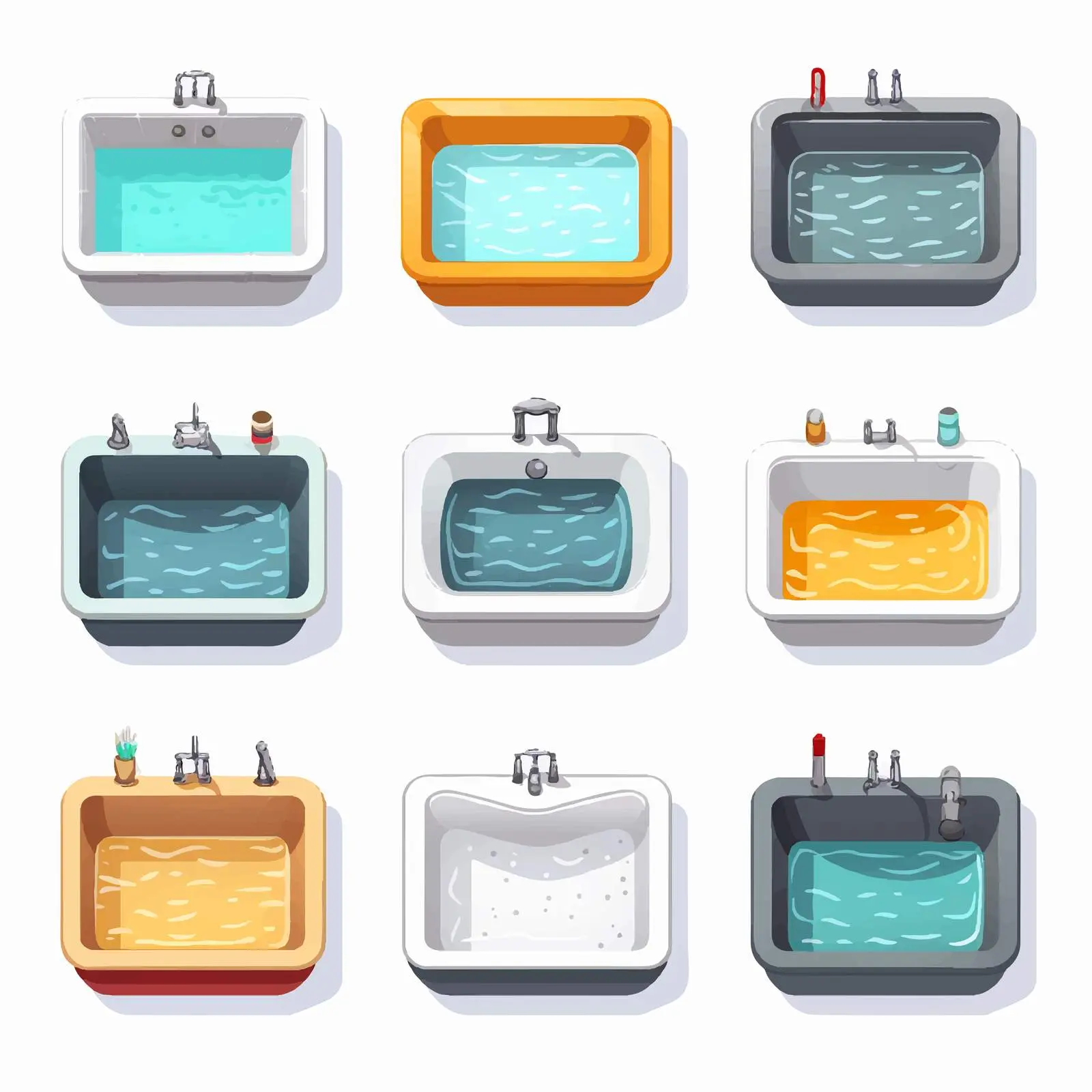 Top View Design of Corner Rectangular Bathtub — free download from Dotvec