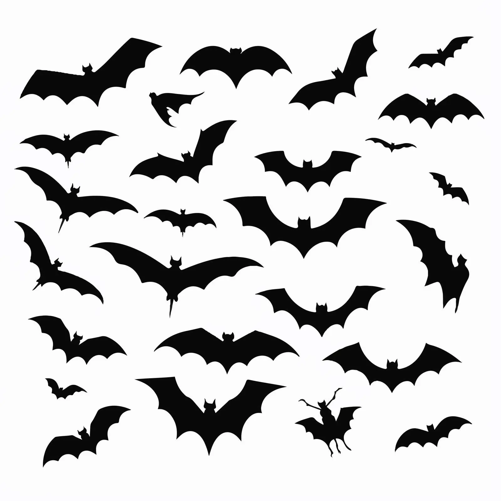 Flying Bats Silhouettes Cartoon Vector Illustration – free flying image from Dotvec