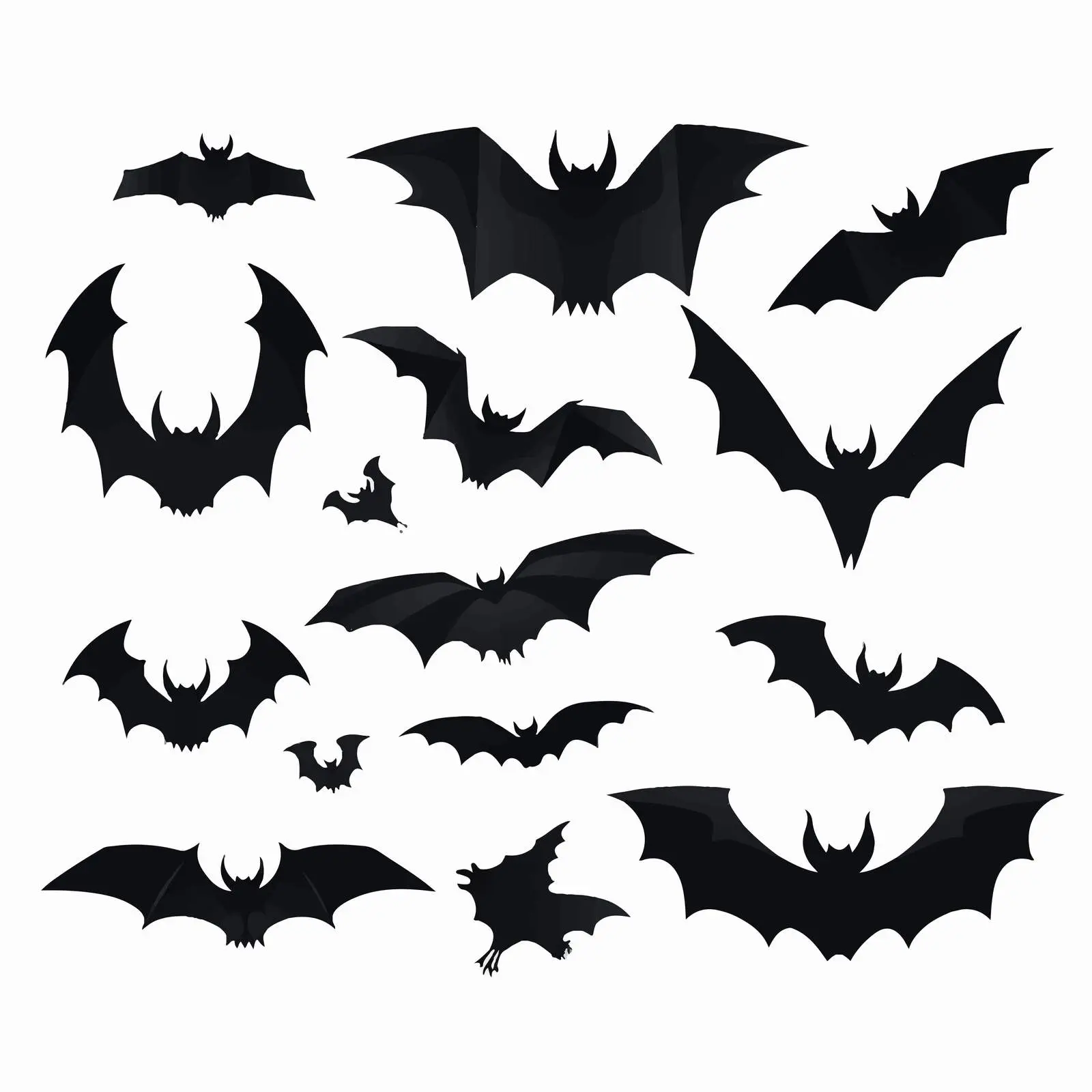 Bats Flying Silhouettes Vector Illustration – free flying image from Dotvec