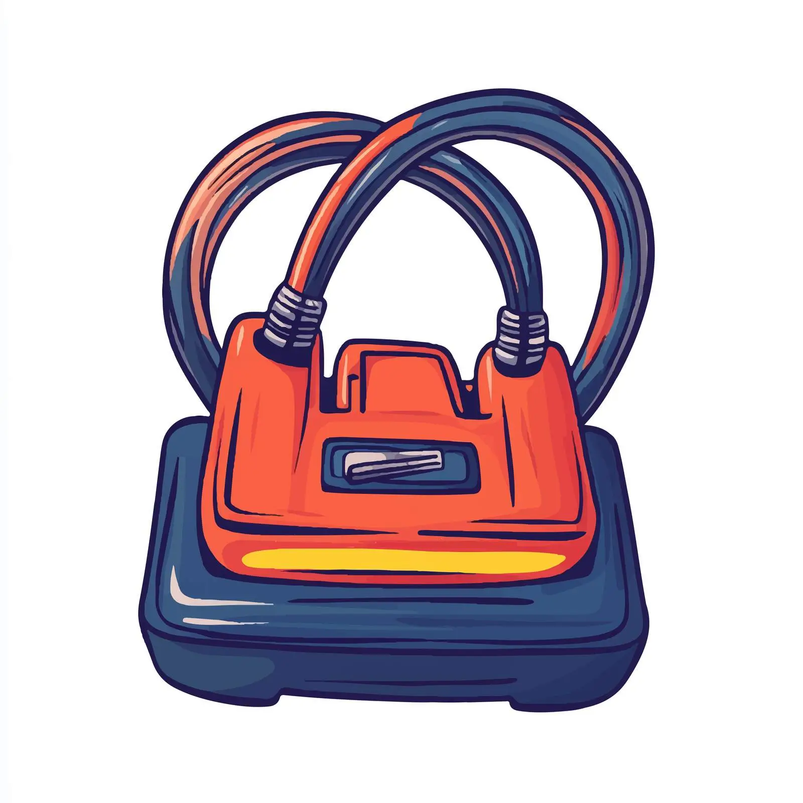 Cartoon Battery Jumper Cables Illustration — free download from Dotvec