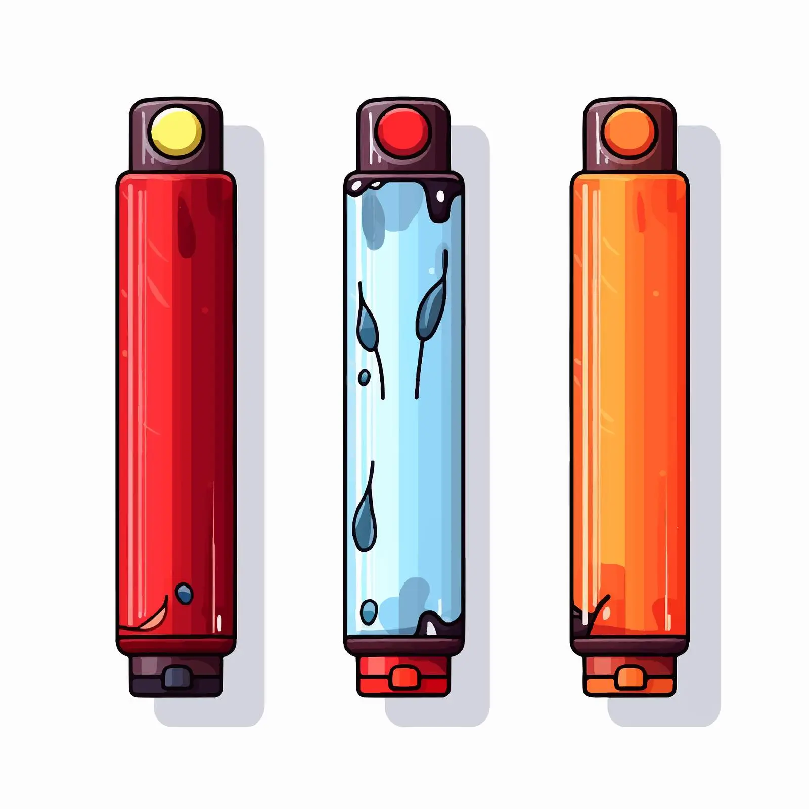 Battery Water Line Vector Illustration on White Background – free battery image from Dotvec