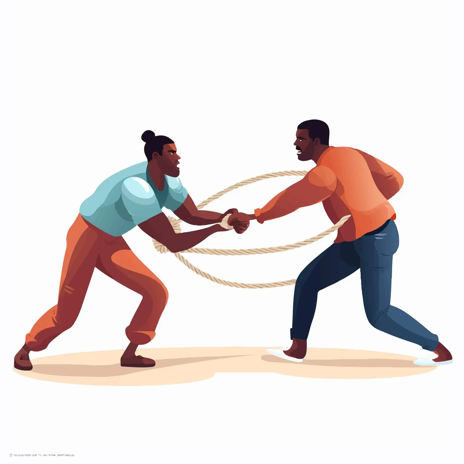Diverse Characters Engaged in a Vector Battle — free download from Dotvec