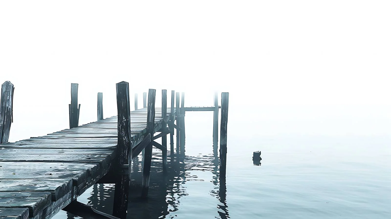 Bay Pier at Dawn on White Background — free download from Dotvec