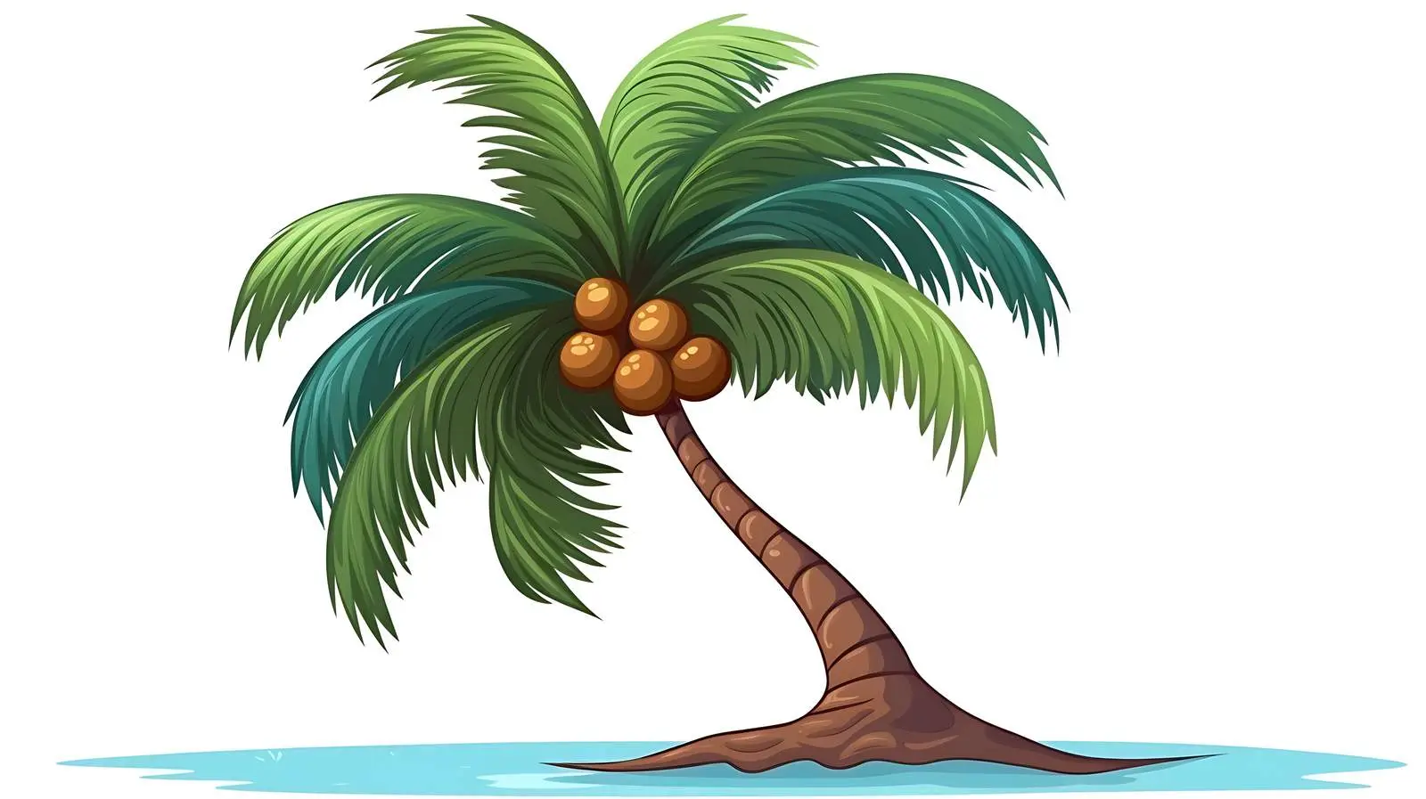 Tropical Beach Palm Tree Seaside View — free download from Dotvec