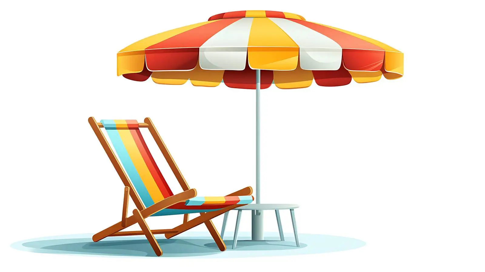 Tropical Beach Cartoon Illustration — free download from Dotvec