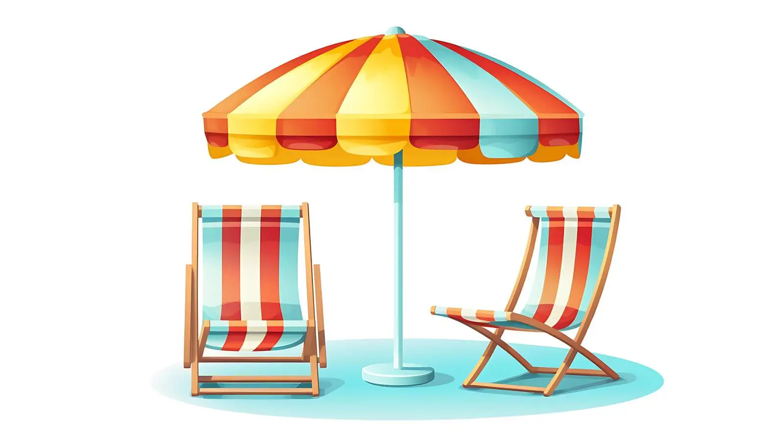 Beach Furniture Cartoon Illustration — free download from Dotvec