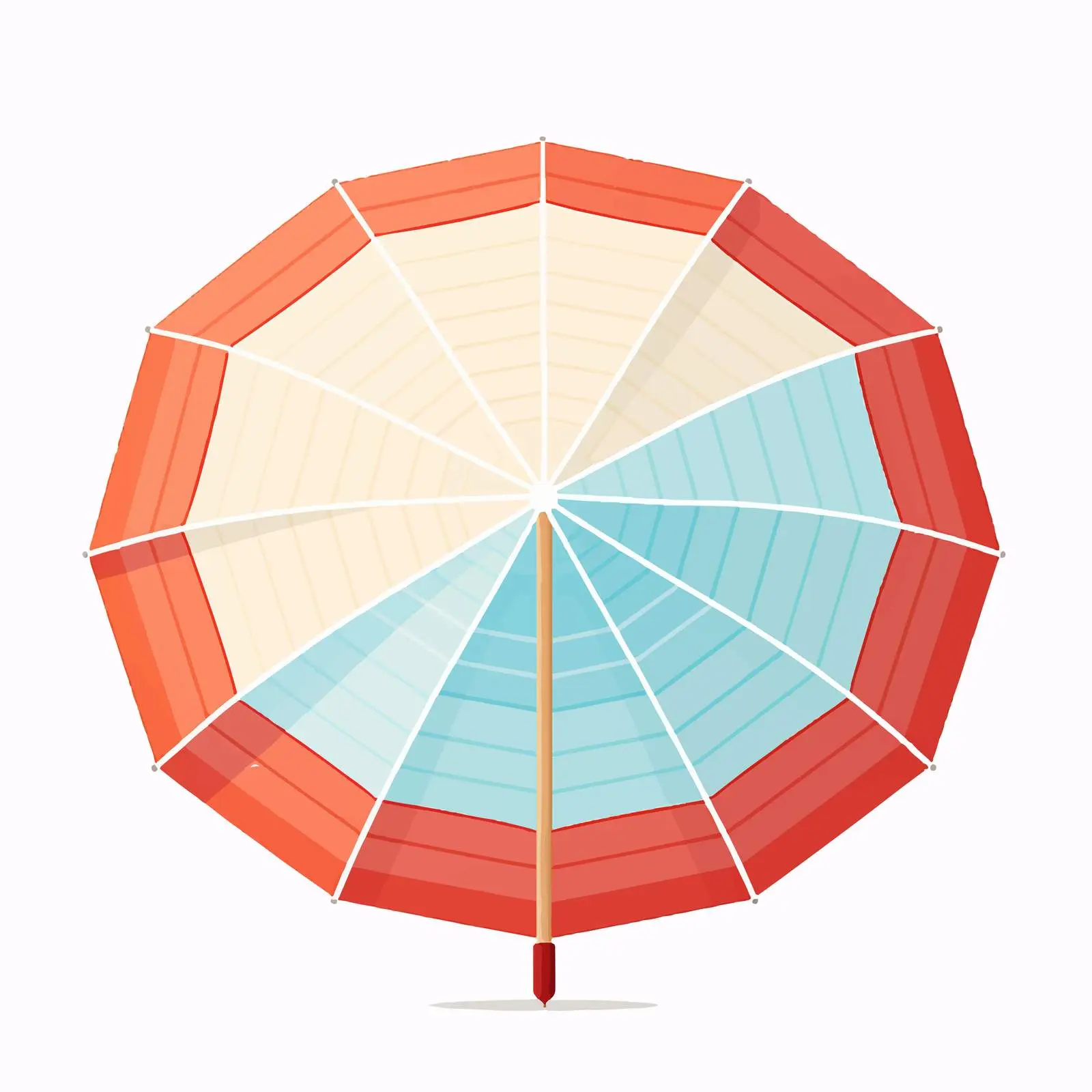 Beach Umbrella Line Vector Illustration — free download from Dotvec