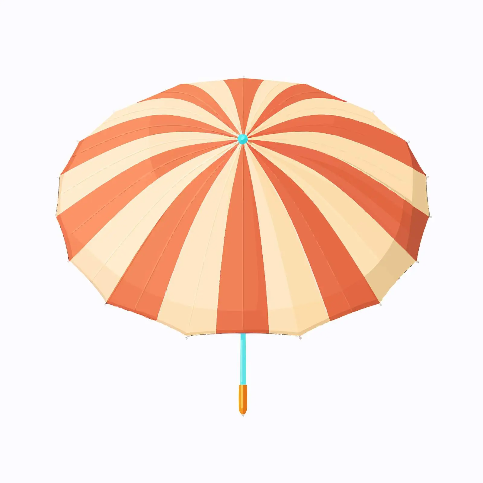 Beach Umbrella Line Vector Illustration on White Background — free download from Dotvec