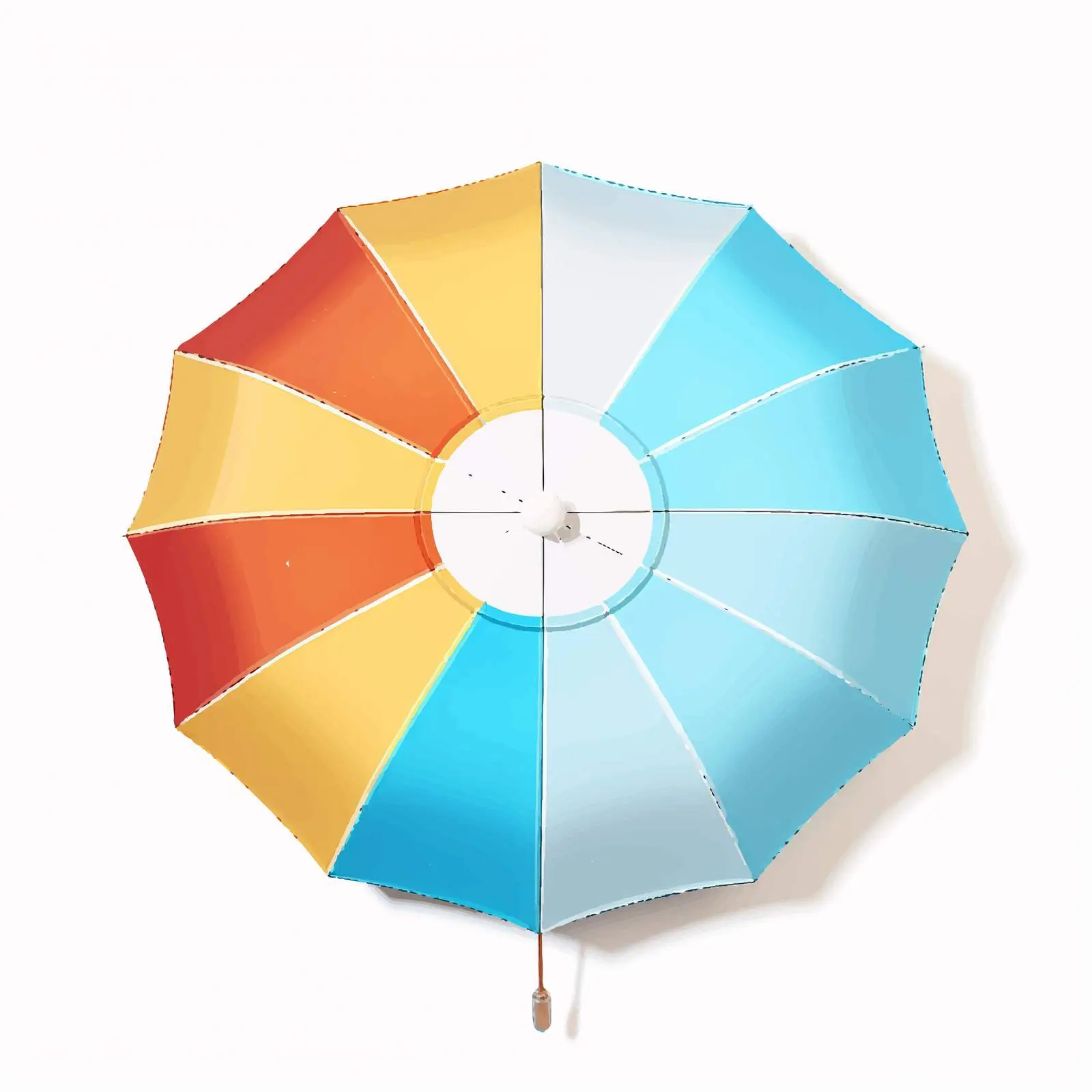 Beach Umbrella Vector Illustration on White Background — free download from Dotvec