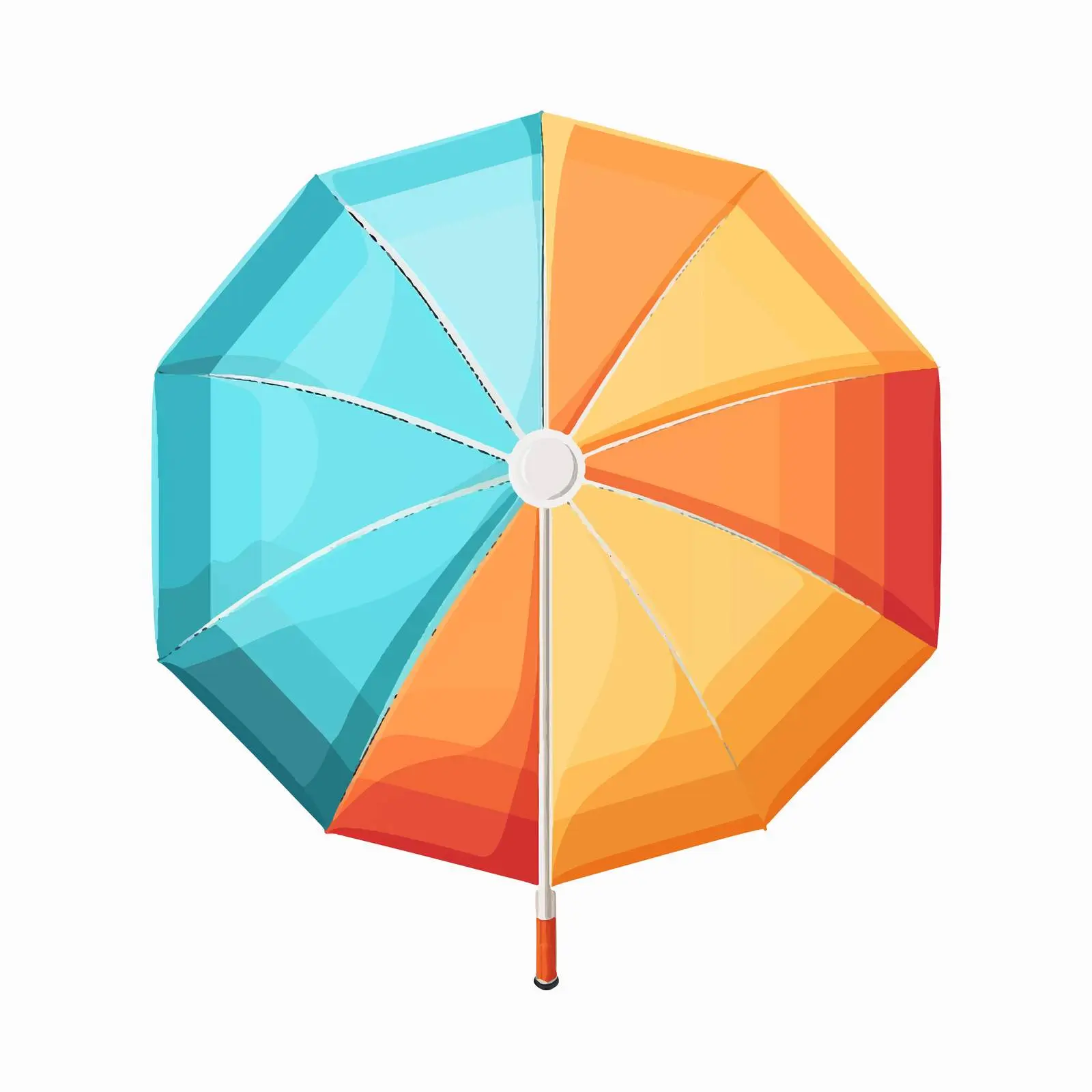 Beach Umbrella Vector Illustration on White Background — free download from Dotvec
