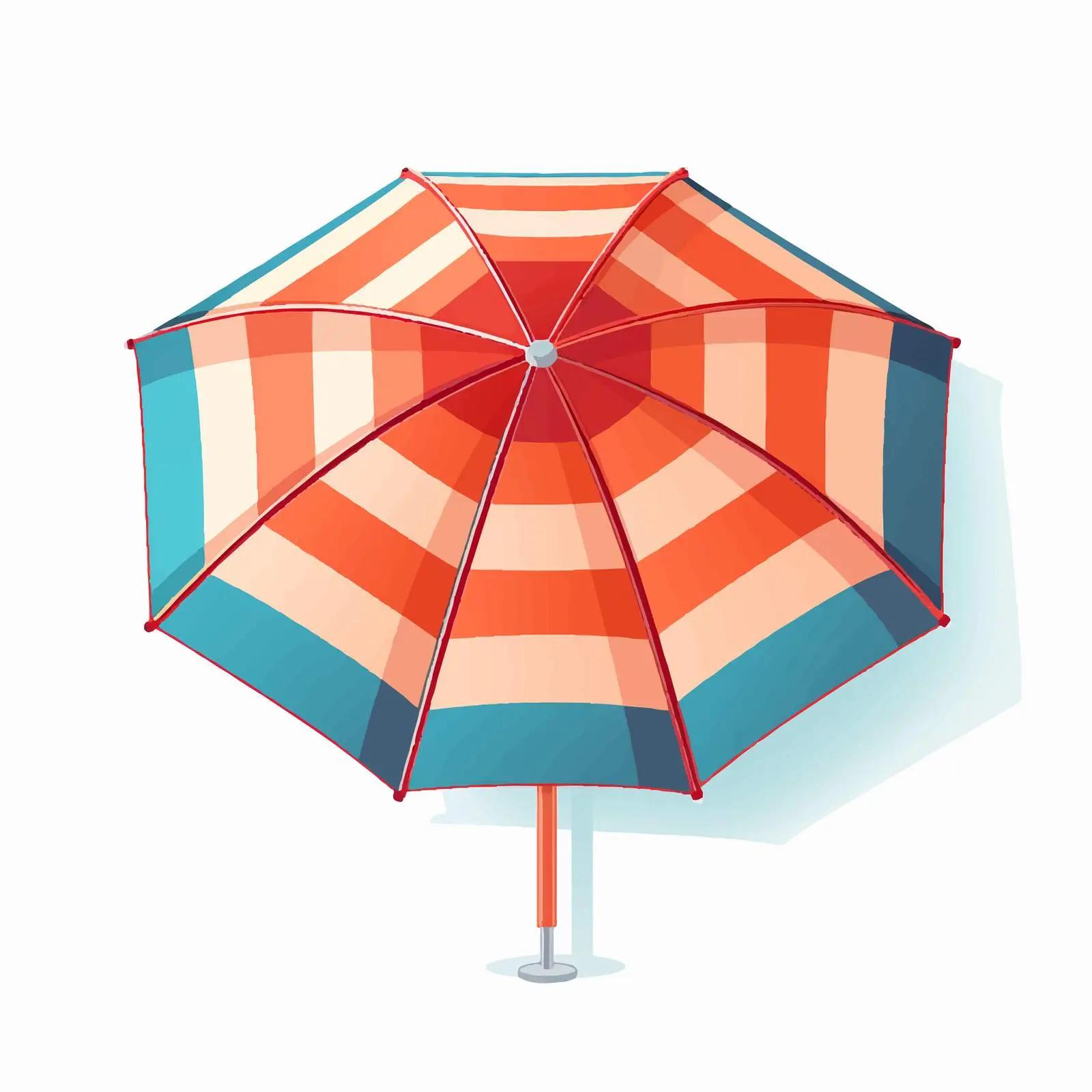 Beach Umbrella Vector Illustration on White Background — free download from Dotvec