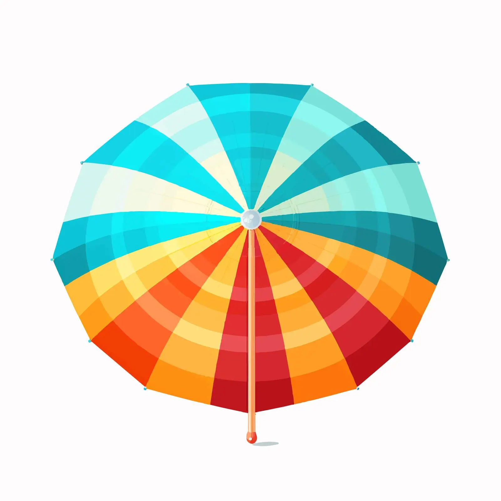 Colorful Beach Umbrella Vector Illustration – free parasol image from Dotvec