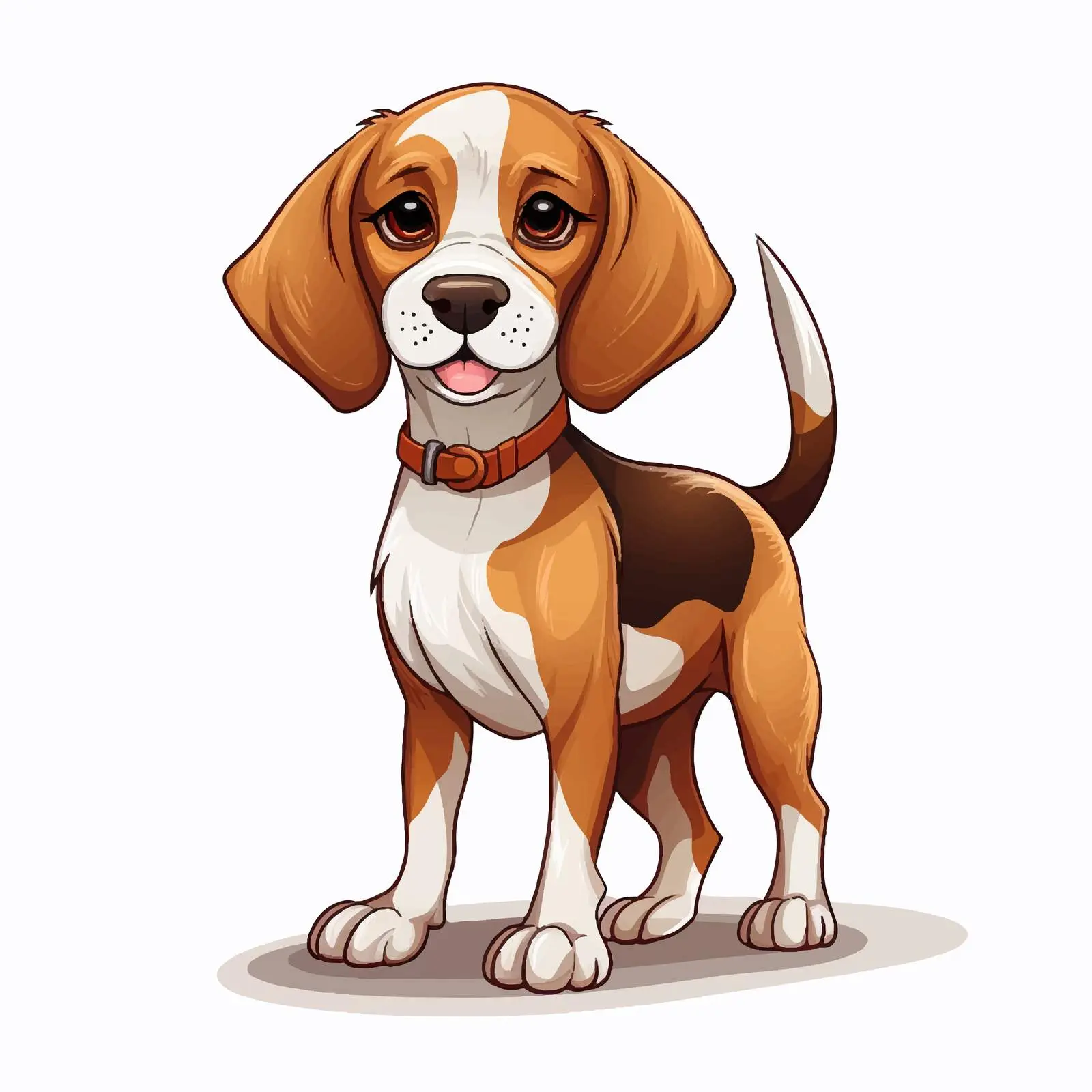 Beagle Dog Cartoon Character Vector Illustration — free download from Dotvec